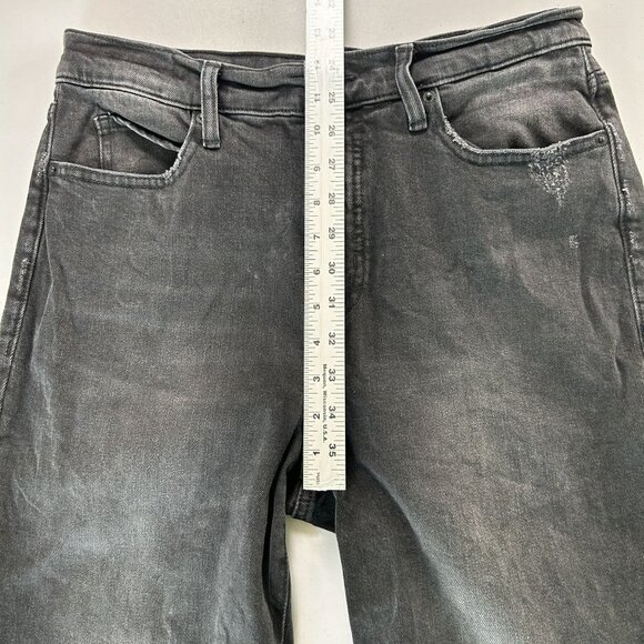 Old Navy Jeans Womens Size 10 Black High Rise Denim Raw Frayed Edge Distressed - Picture 11 of 14